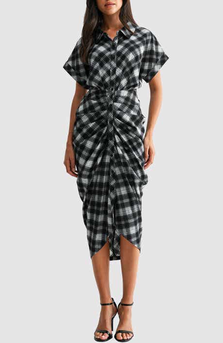 Ruched Shirt Midi Dress