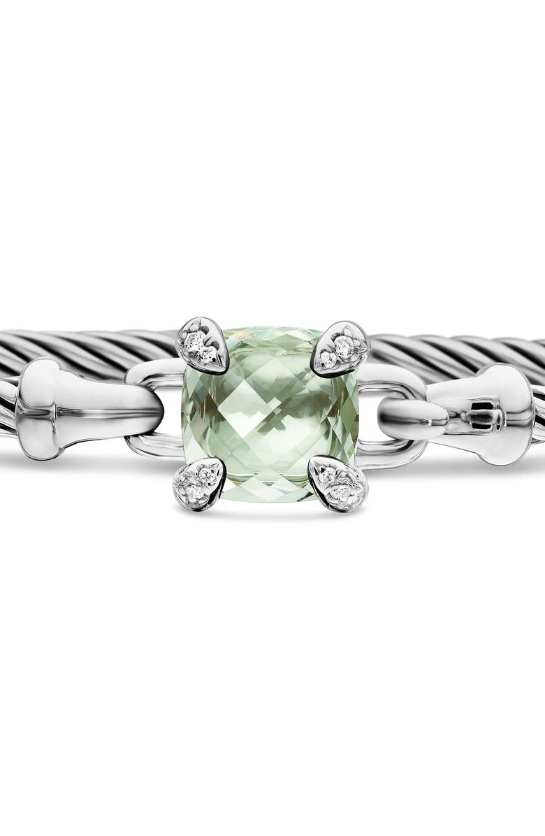 David Yurman Chatelaine<sup>®</sup> Bracelet in Sterling Silver with Semiprecious Stones and Diamonds, 3mm, Alternate, color, Prasiolite
