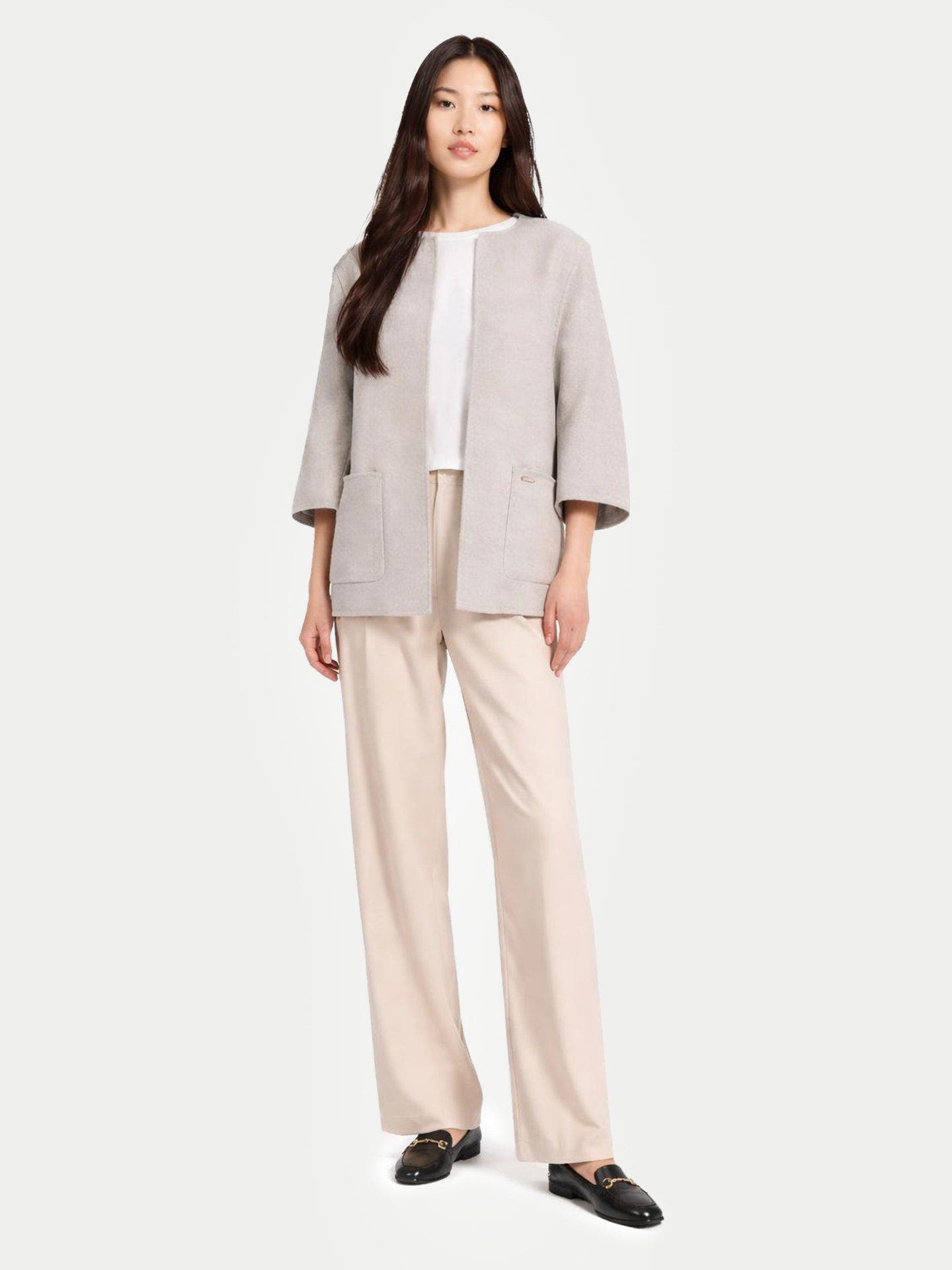 Patch Pocket Cashmere Poncho Jacket - image 5