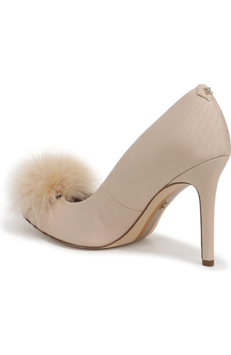 Sam Edelman Hazel Feather Embellished Pump, Alternate, color, Honey Sand