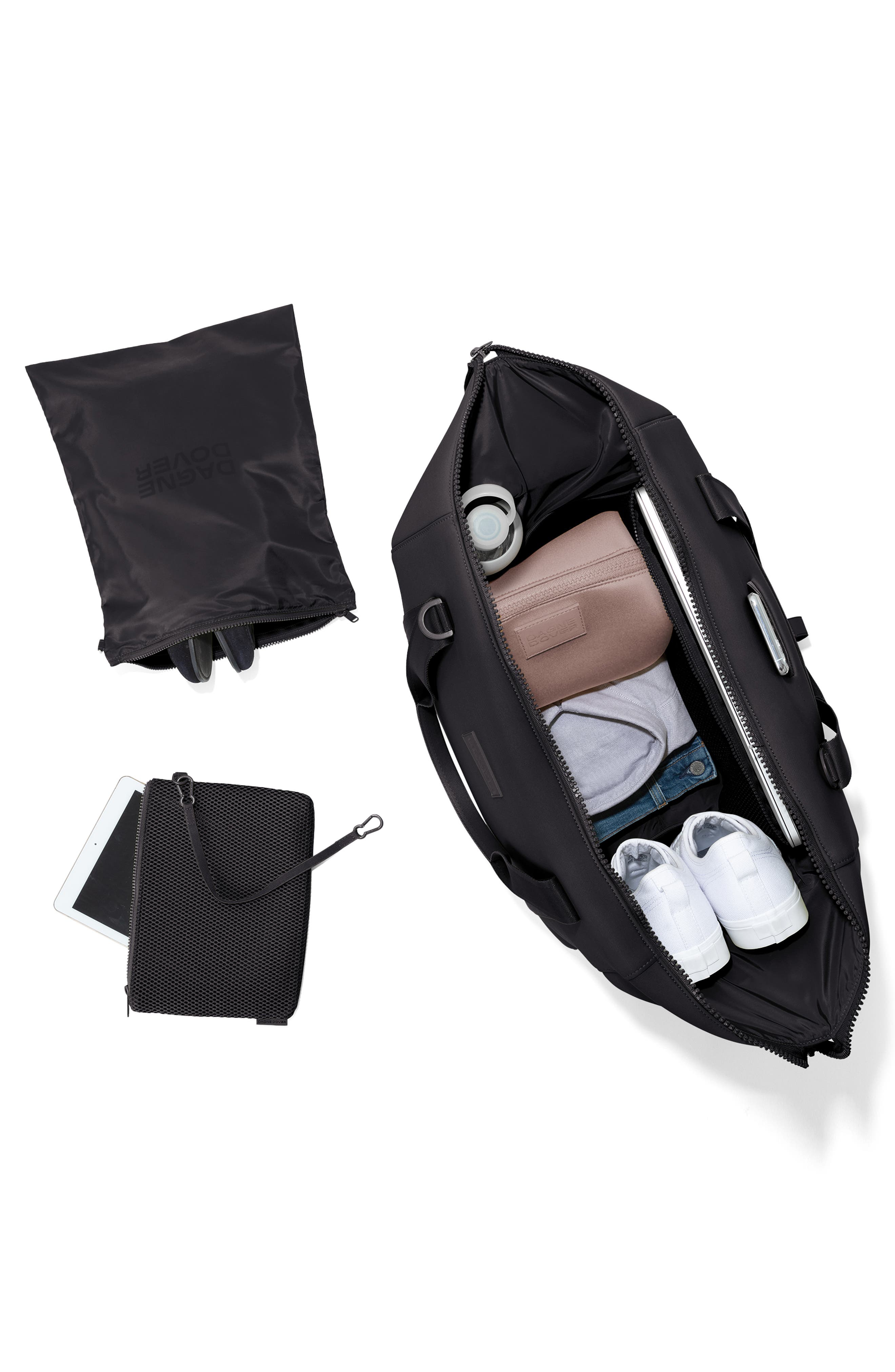 Dagne Dover Landon Medium Neoprene Carryall, Alternate, color, Onyx