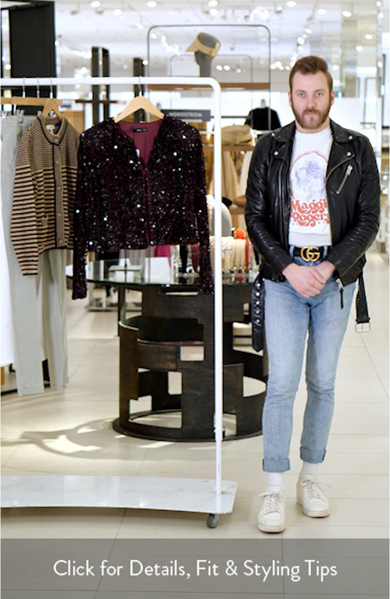 Crop Sequin Velvet Jacket, sales video thumbnail