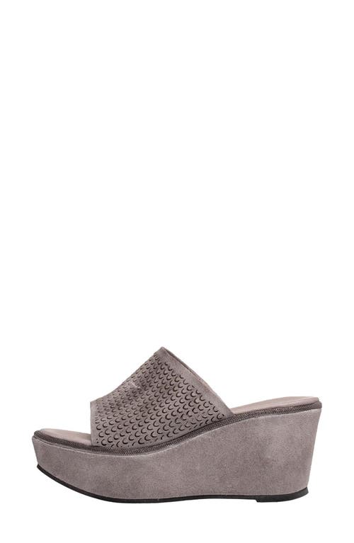Antelope Kinsley Platform Slide Sandal In Light Grey