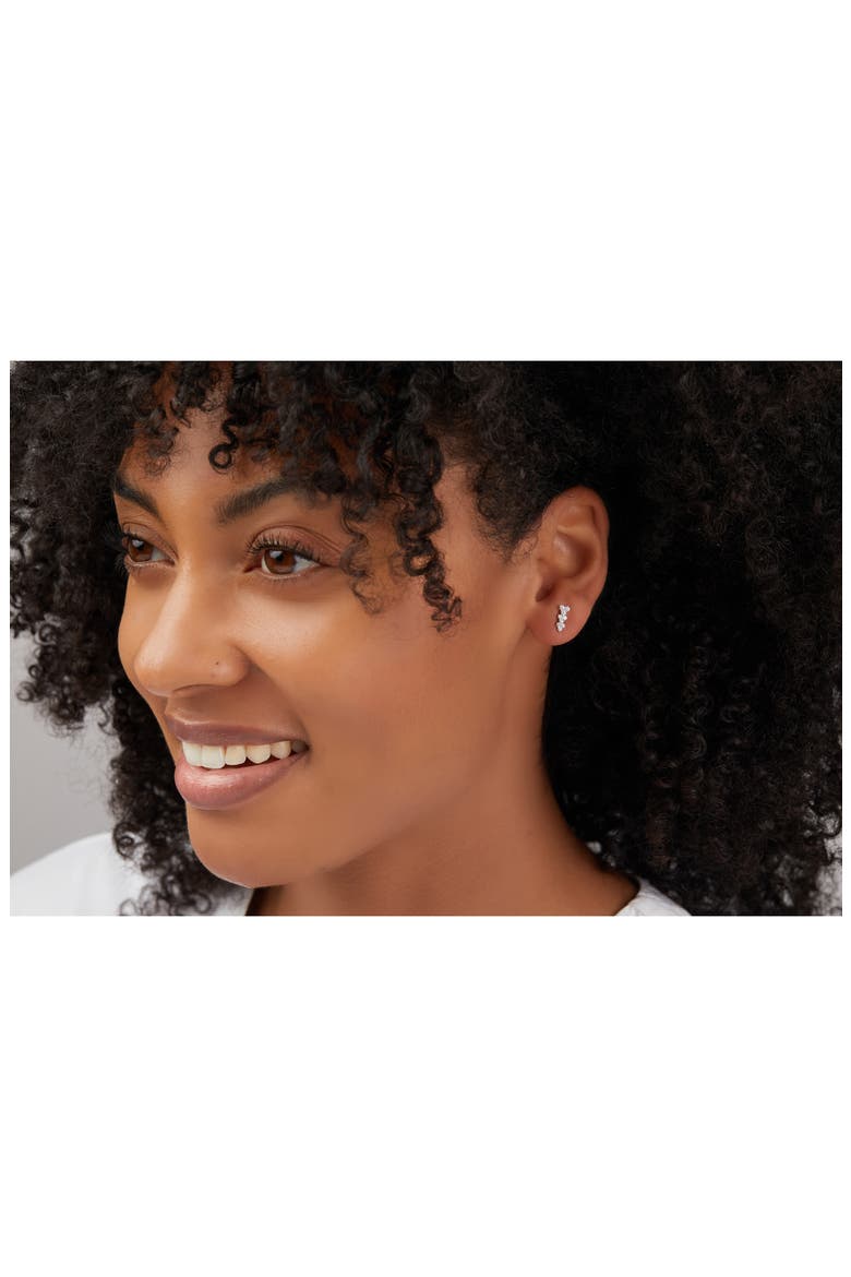 Rita Triangle Stud Diamond Earrings (Nordstrom Exclusive), Alternate, color, WHITE GOLD