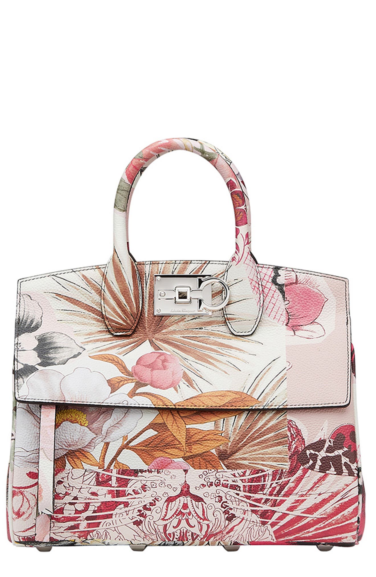 FERRAGAMO Salvatore Ferragamo The Studio Floral Print Leather Top