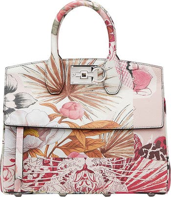 FERRAGAMO Salvatore Ferragamo The Studio Floral Print Leather Top