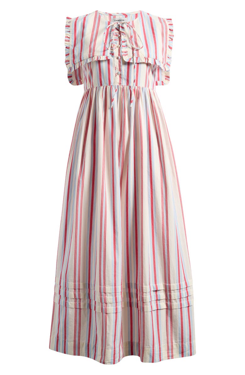 Damson Madder Josephine Stripe Organic Cotton Midi Dress, Alternate, color, 