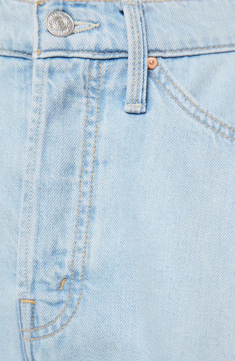 MOTHER The Flutter Frayed High Waist Flare Denim Shorts, Alternate, color, Shaken Not Stirred