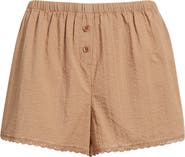 BP. Cotton Seersucker Boxer Shorts