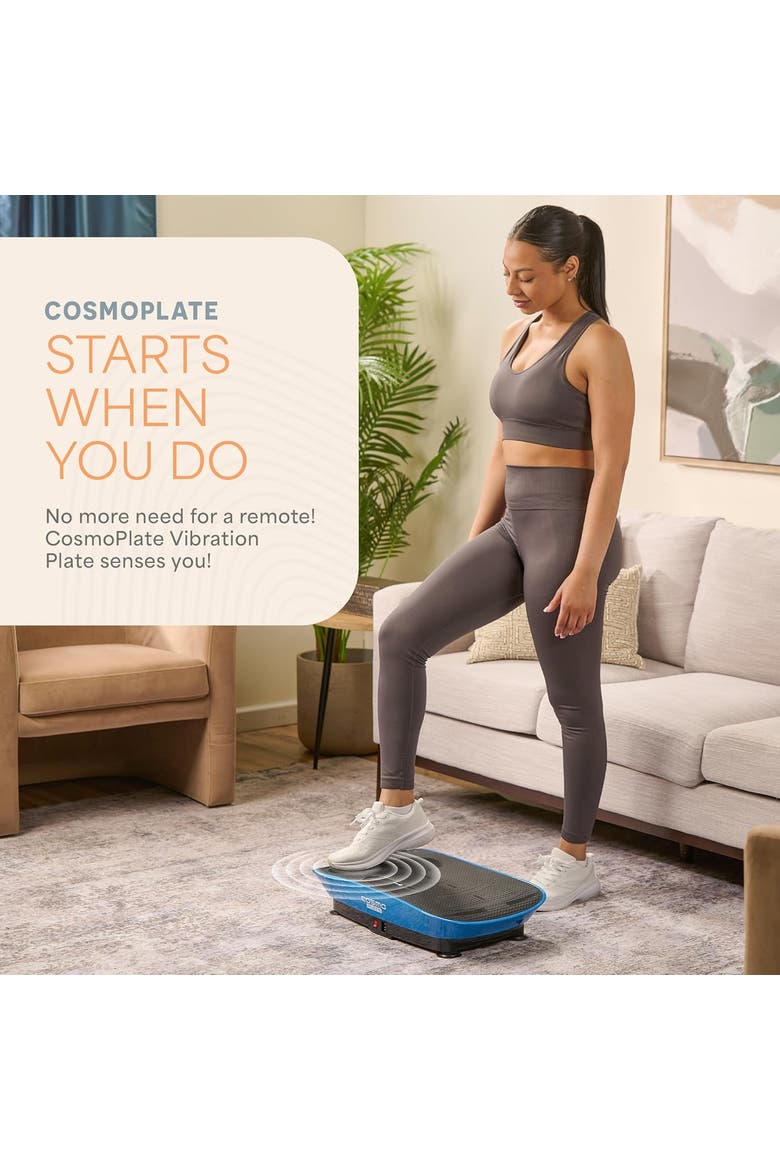 Cosmoplate Shake Vibration Plate Exercise Machine Full Body Platform for Muscle Toning and Flexibility, Alternate, color, Blue