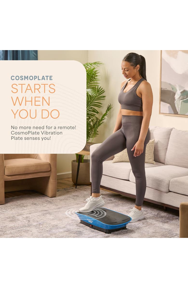 Lifepro Cosmoplate Shake Vibration Plate Exercise Machine Full Body Platform for Muscle Toning and Flexibility, Alternate, color, Blue