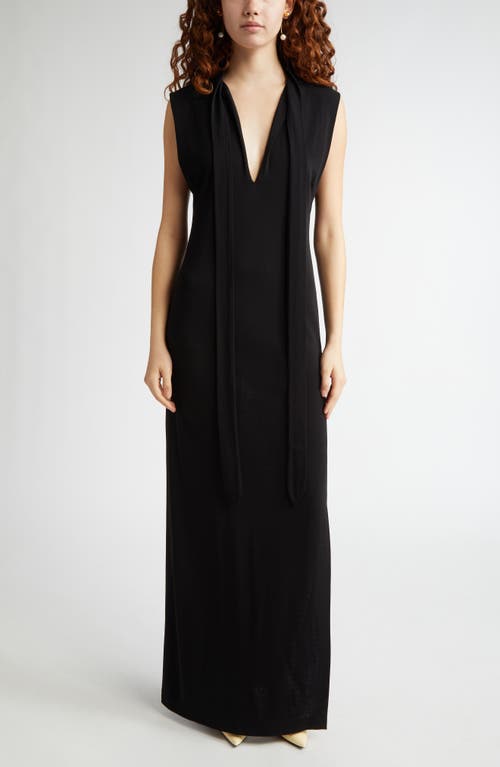 Shop Bite Studios La Nuit Scarf Tie Jersey Dress In Black