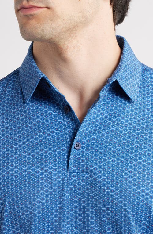 Mizzen + Main Mizzen+main Versa Trim Fit Geo Print Performance Golf Polo