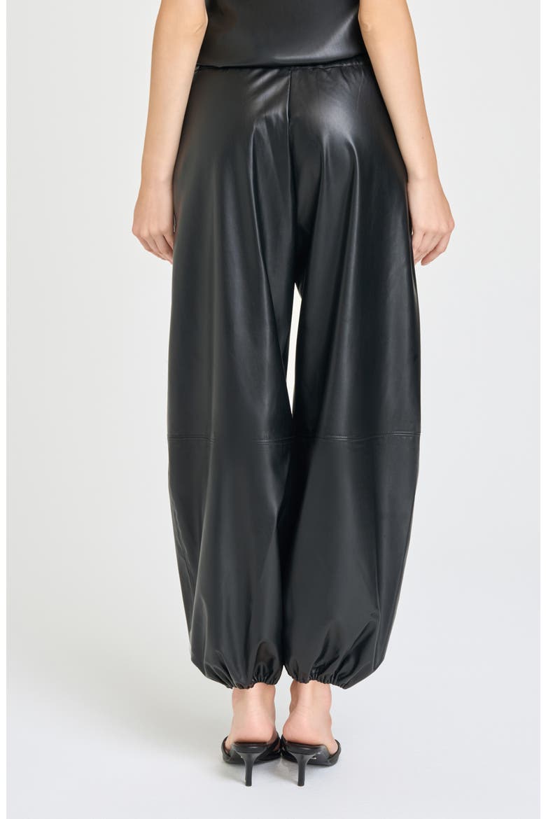 Camryn Faux Leather Joggers, Alternate, color, BLACK