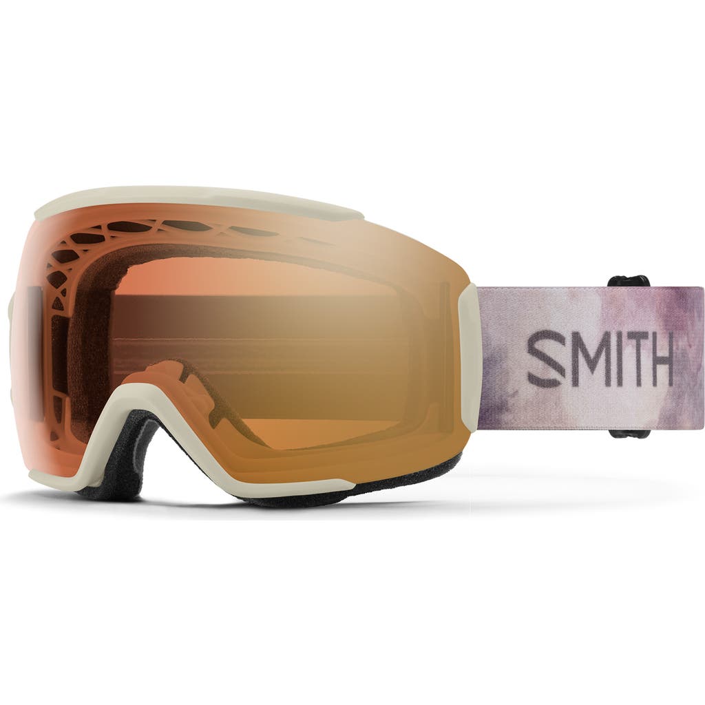 Smith Sequence Chromapop™ Polarized Cylindrical Carbonic-x Over The Glasses Snow Goggles In Chalk Bleach/pro Gold