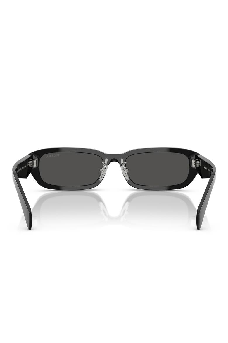 55mm Rectangular Sunglasses, Alternate, color, DARK GREY