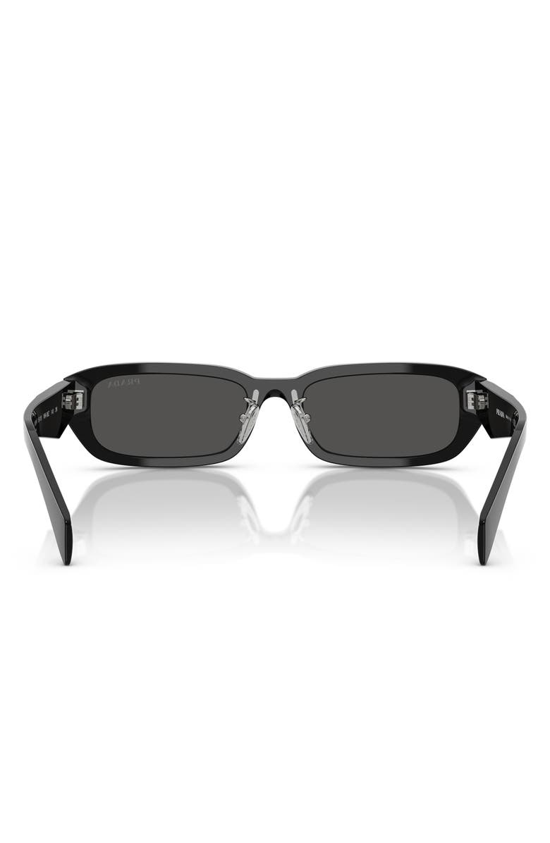Prada 55mm Rectangular Sunglasses, Alternate, color, Dark Grey