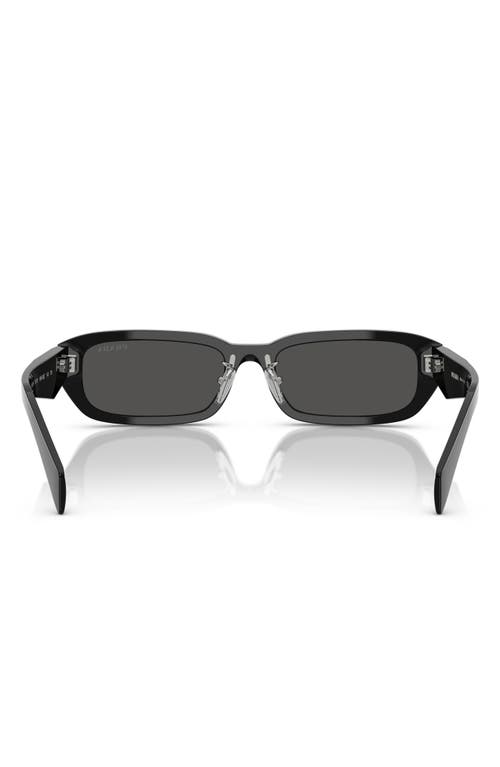 Prada 55mm Rectangular Sunglasses In Dark Grey