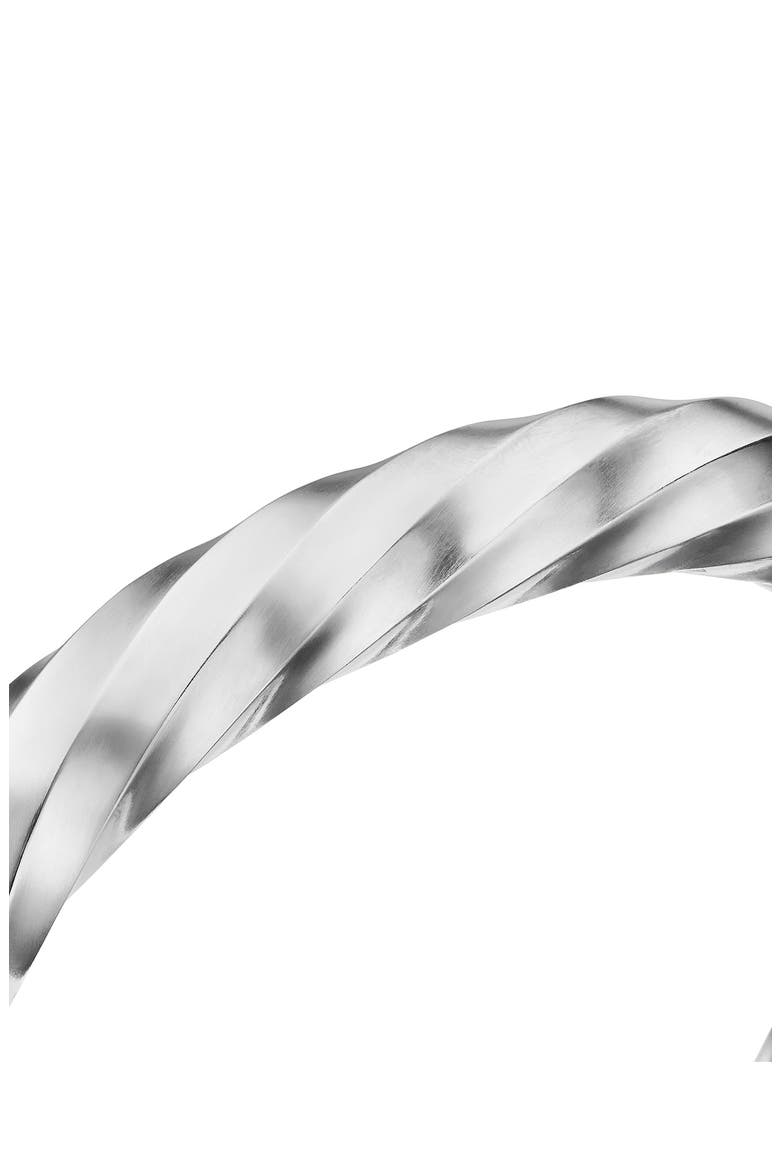 Cable Edge Cuff Bracelet, Alternate, color, STERLING SILVER