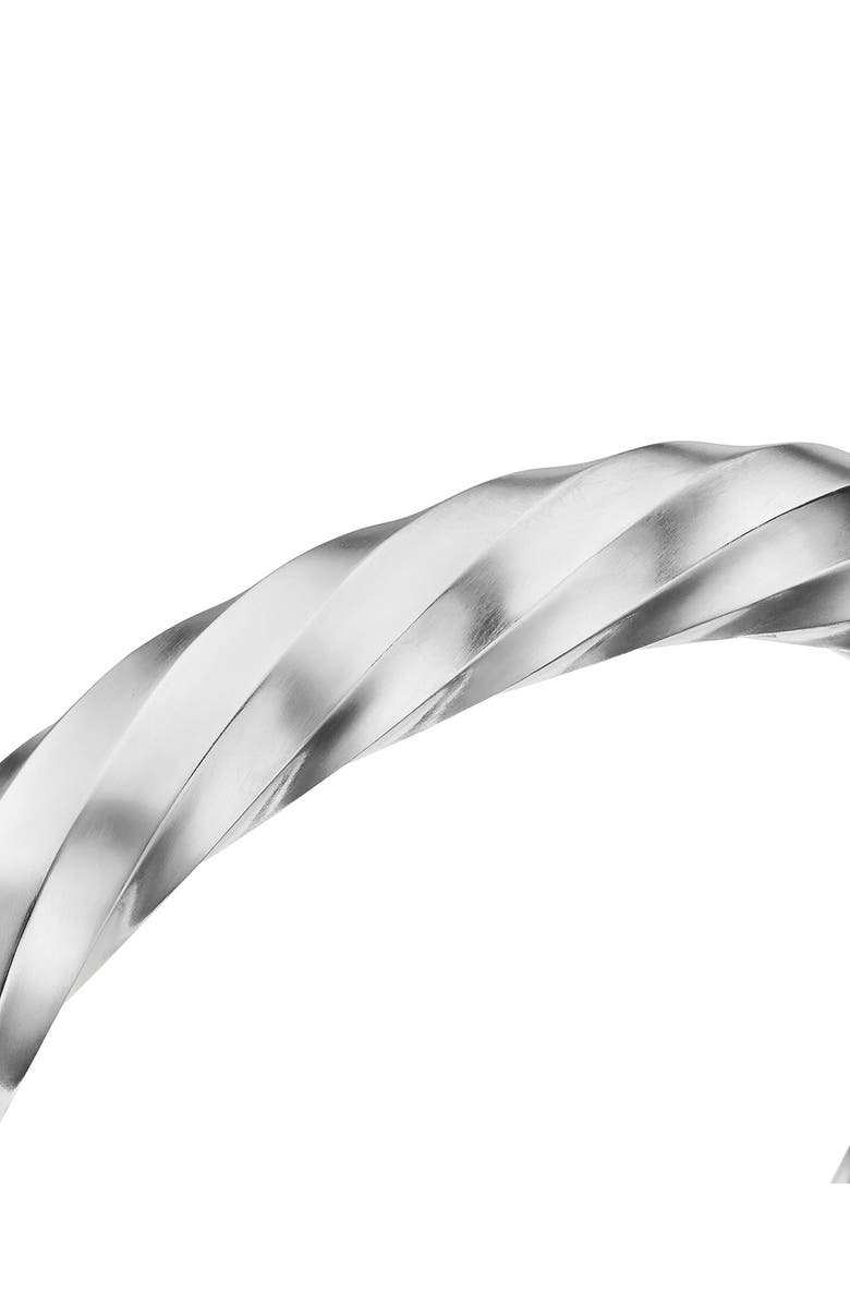 David Yurman Cable Edge Cuff Bracelet, Alternate, color, Sterling Silver