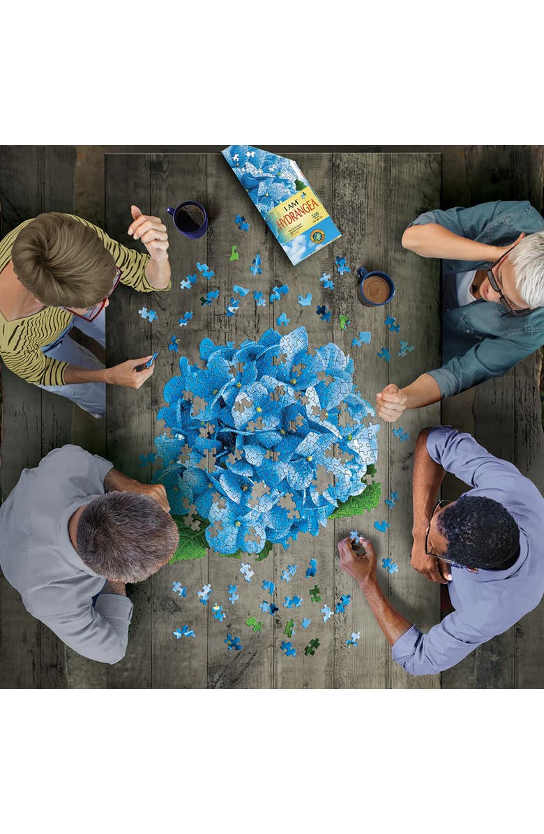 Madd Capp I Am Hydrangea 350 Piece Puzzle Floral Shaped Jigsaw, 22 X 22, Alternate, color, Multicolored