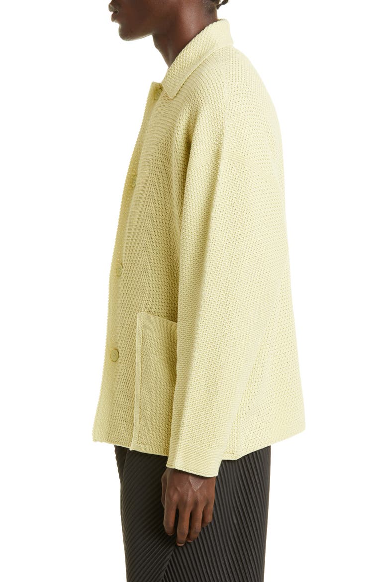 Men's Rustic Knit Cardigan, Alternate, color, YELLOW HUED