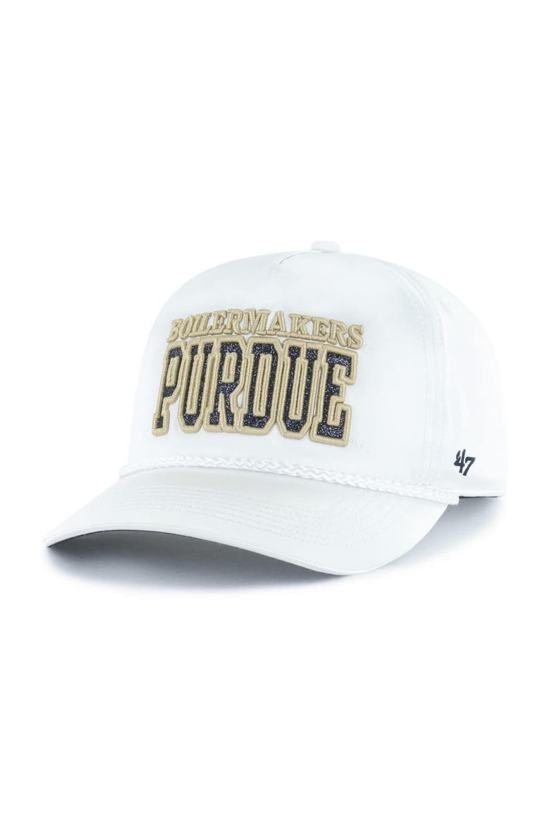 Women's '47 White Purdue Boilermakers Outspoken Hitch Adjustable Hat, Alternate, color, White