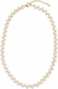 SAACHI Imitation Pearl Strand Necklace