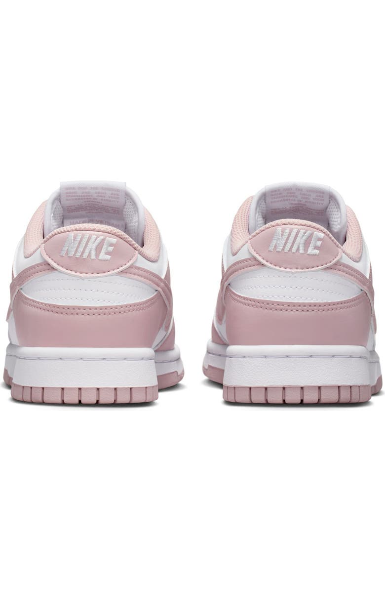 Nike Dunk Low Basketball Sneaker, Alternate, color, White/ Particle Rose/ White