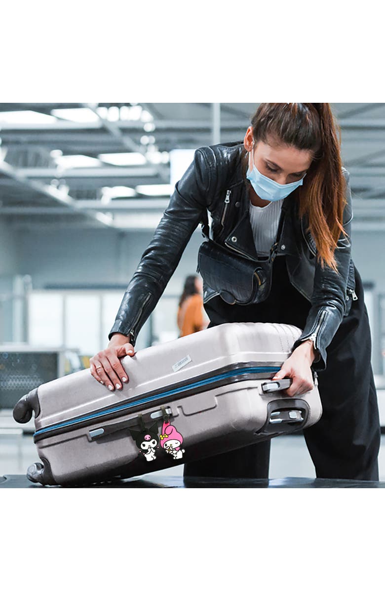 Hello Kitty Luggage Tag Kuromi, My Melody, Hello Kitty Travel Tags, Set of 4, Alternate, color, White, Pink, Black