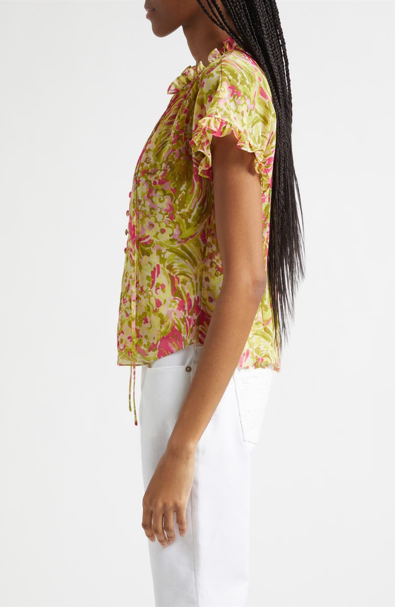 Cinq à Sept Jenise Daisy Swirl Top, Alternate, color, Pink Amethyst Multi