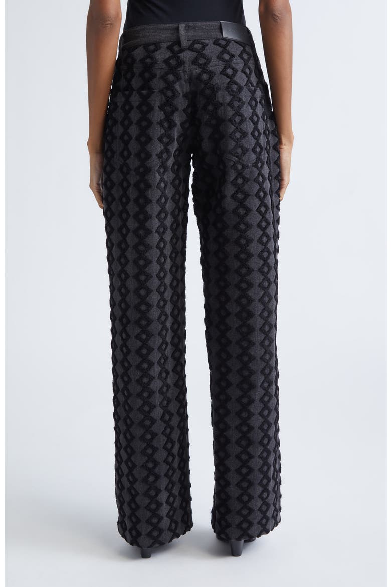 Stulla Geometric Embroidered Wide Leg Jeans, Alternate, color, WASHED BLACK
