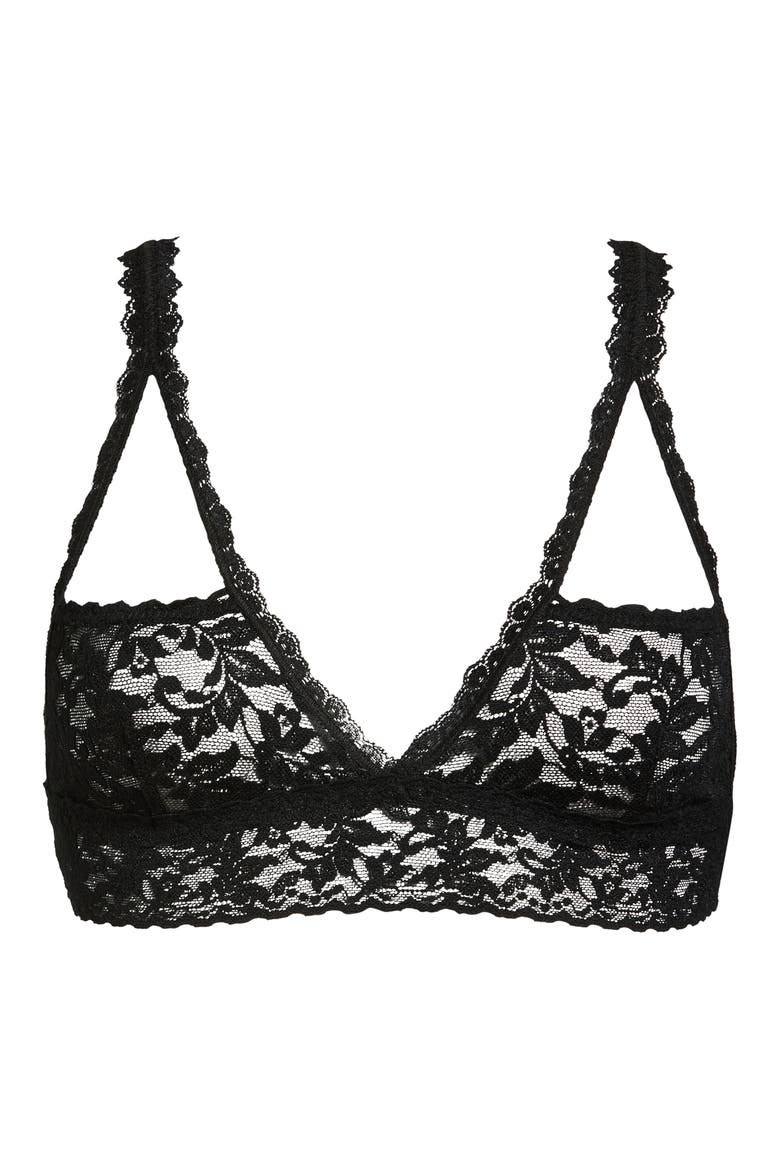 Retro Half Cup Bralette, Alternate, color, BLACK