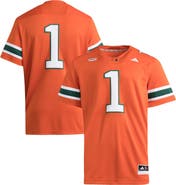 adidas Men's adidas #1 Orange Miami Hurricanes Premier Jersey