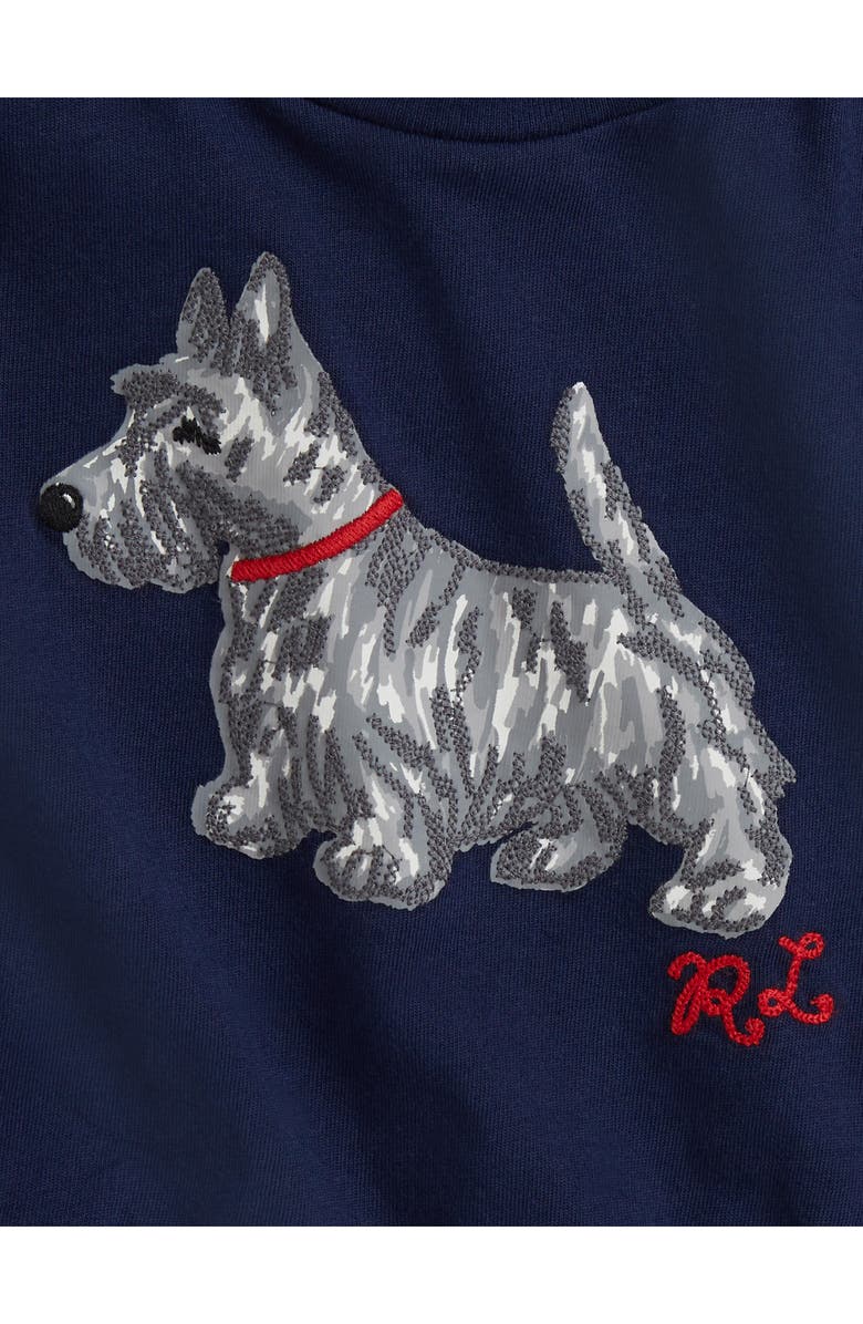 Ralph Lauren Graphic Jersey T-Shirt & Plaid Leggings Set, Alternate, color, Refined Navy