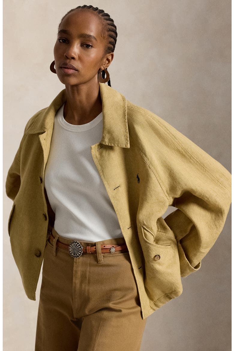 Boxy Linen Jacket, Alternate, color, CLASSIC CAMEL