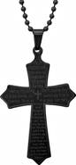 STEELTIME Men's Lord's Prayer Cross Pendant Necklace
