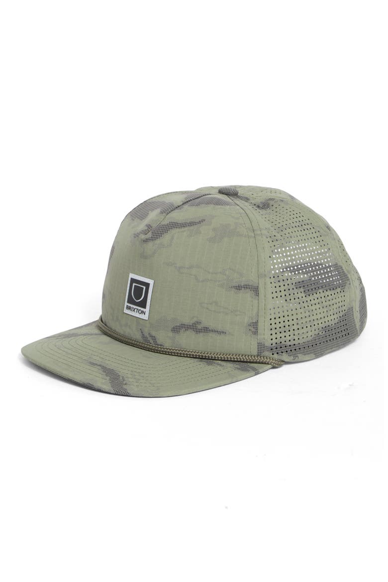 Journey MP Performance Snapback Hat, Main, color, OLIVE TIGER CAMO