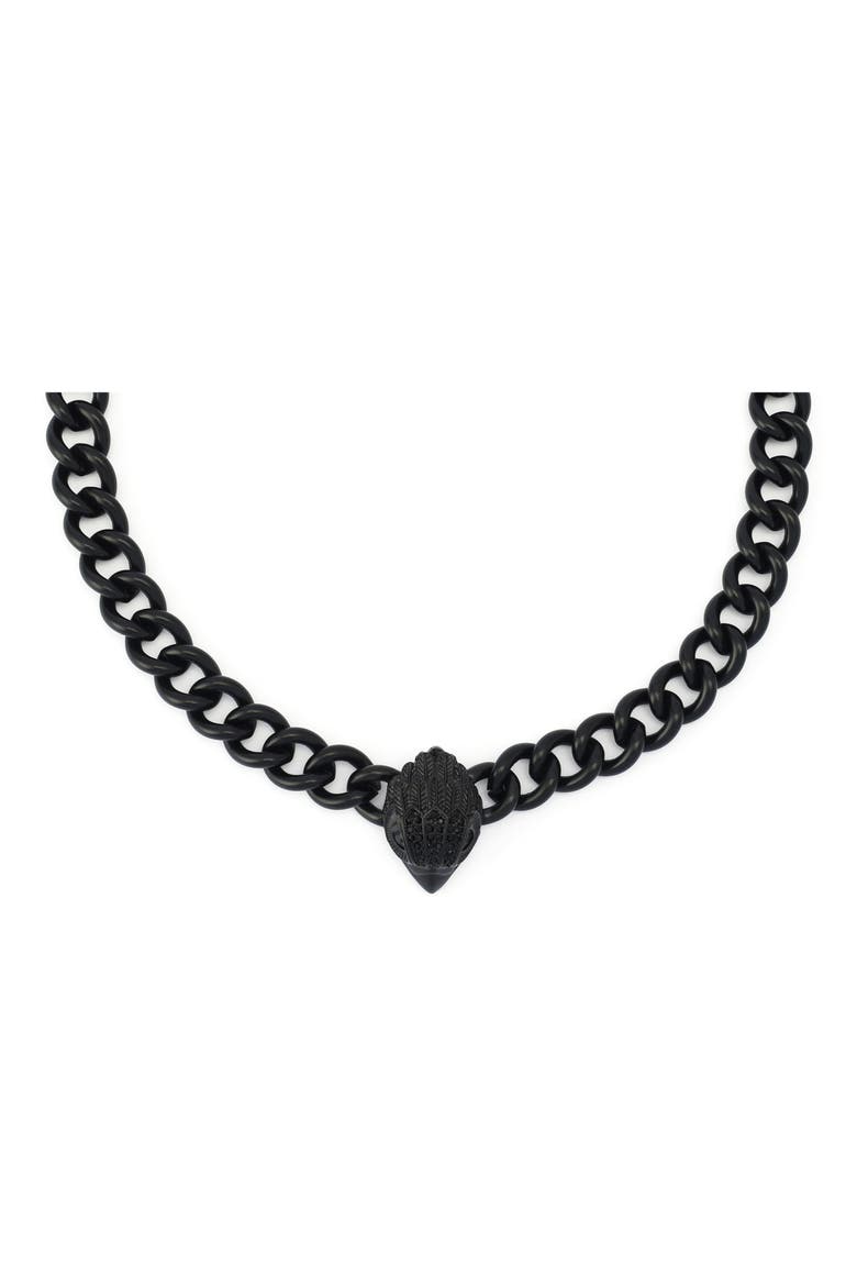 Eagle Collar Necklace, Alternate, color, JET