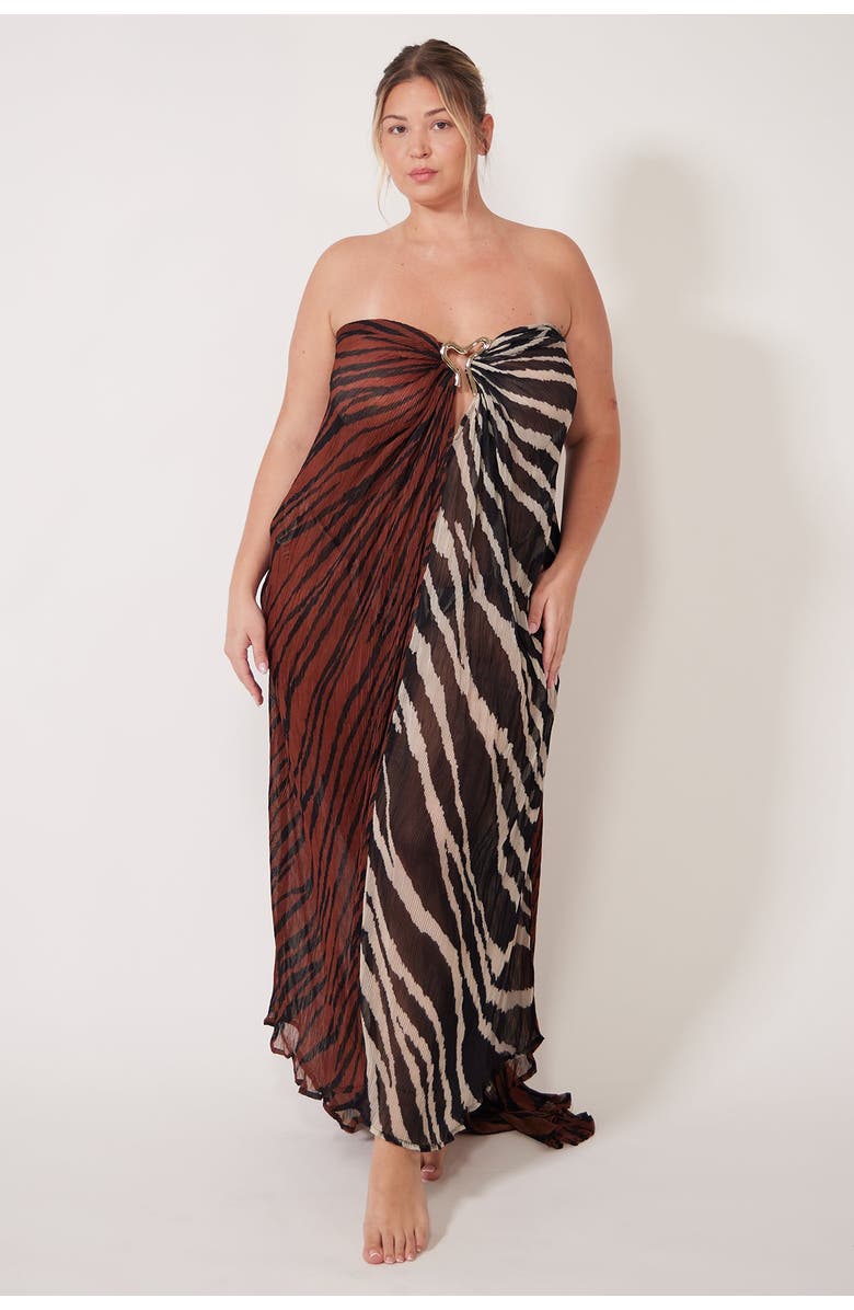 Villa Fresca Gaia Dress Cover-up Dress, Alternate, color, Okapi