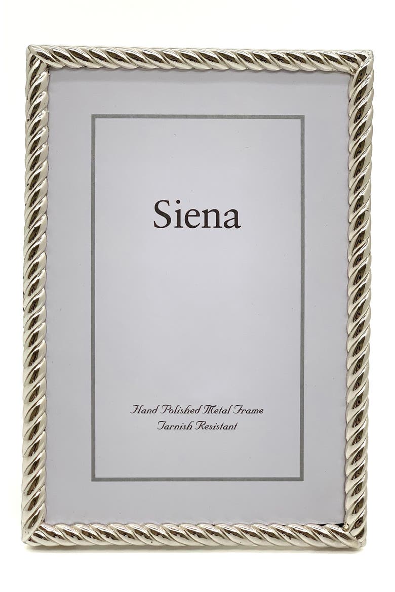 Silvertone Rope 5" x 7" Picture Frame, Alternate, color, SILVER
