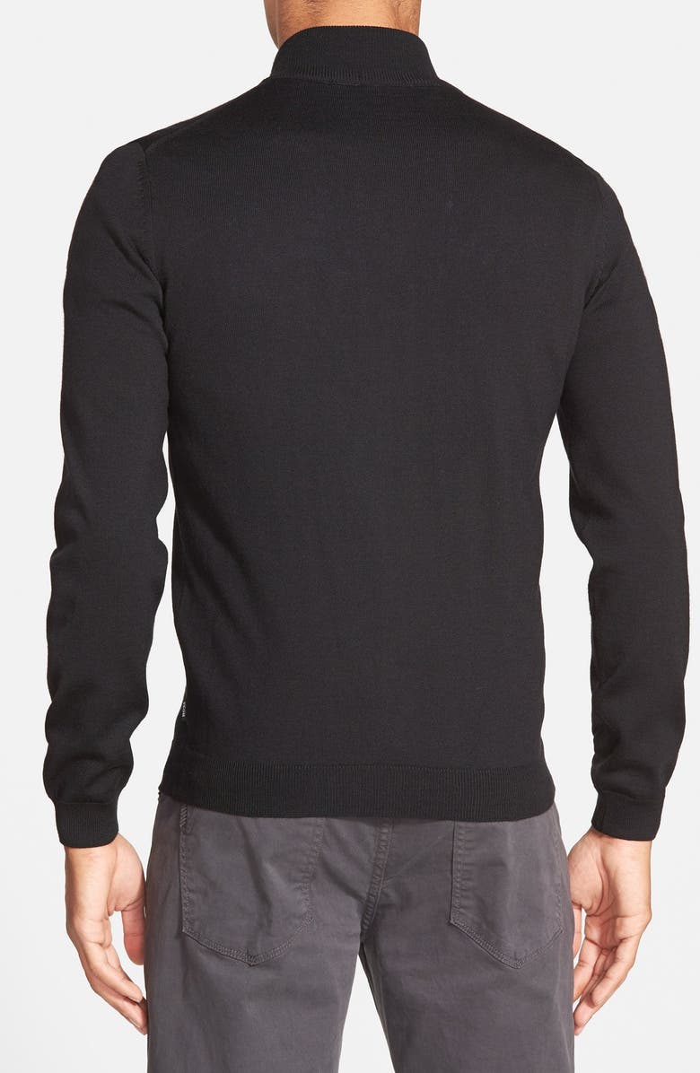 BOSS 'Baldemario' Virgin Wool Zip Sweater, Alternate, color,