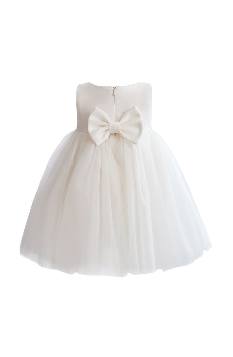 Tulleen Ribbon Bloom Gown, Alternate, color, White