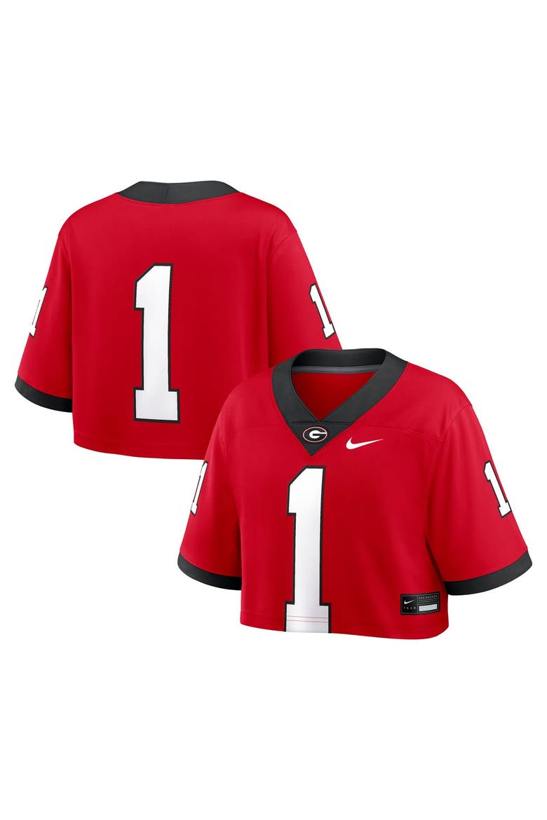Women's Nike Red Georgia Bulldogs Game Crop Top Jersey, Main, color, Red