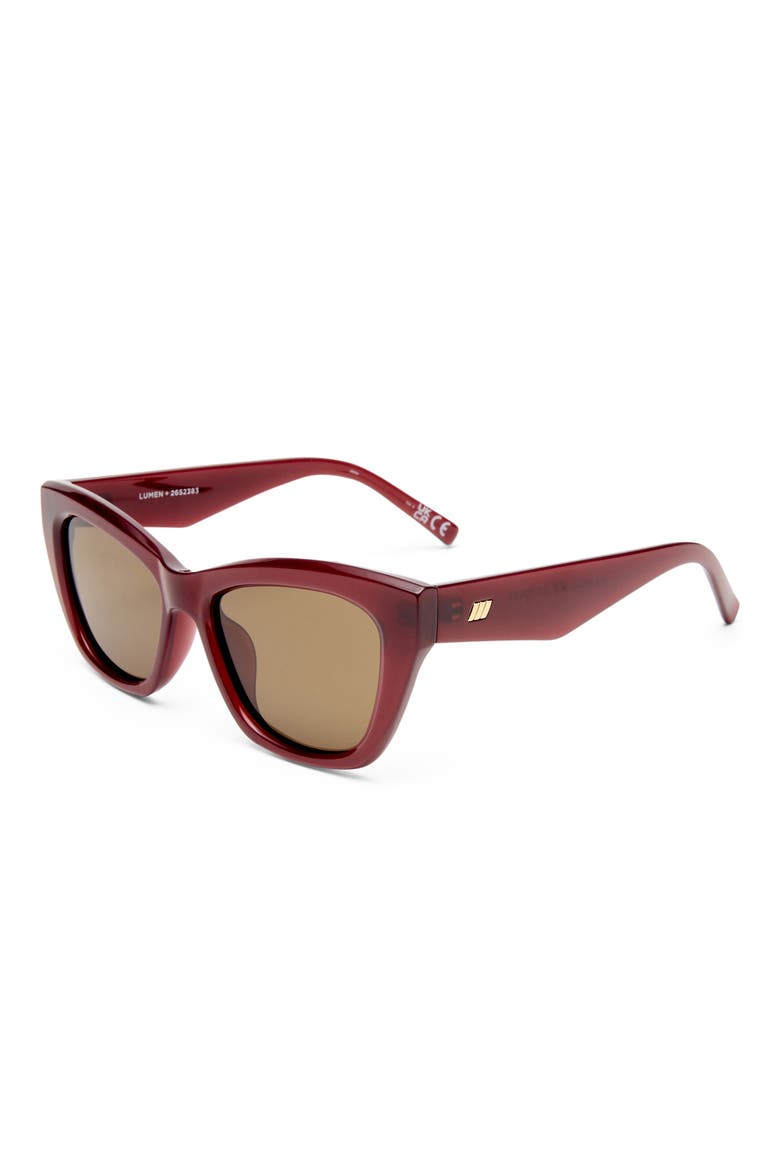 Lumen Polarized 53mm Cat Eye Sunglasses, Alternate, color, CRANBERRY
