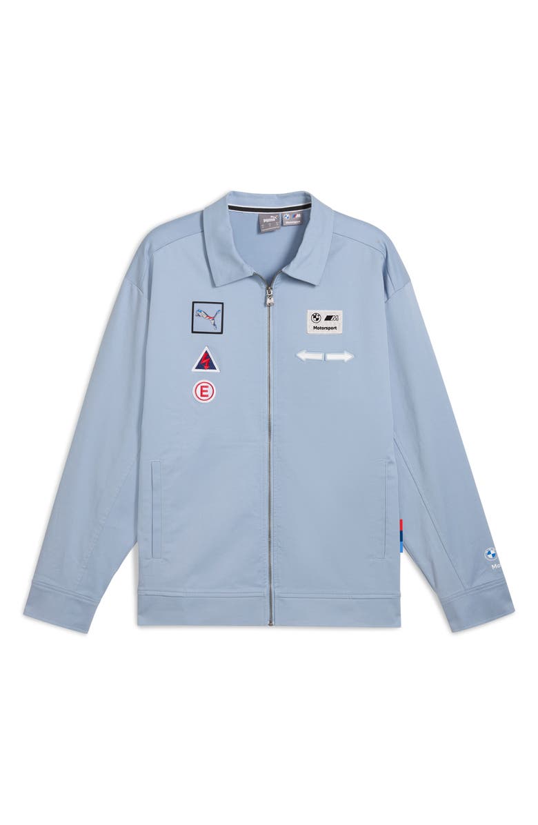 PUMA BMW M4 Motorsport Zip-Up Coach's Jacket, Alternate, color, Blue Wash