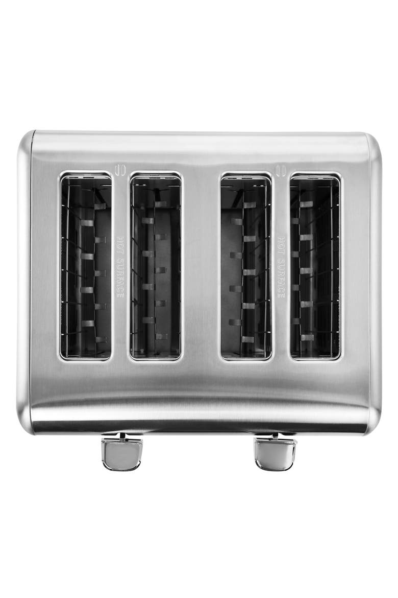 4 Slice Toaster in Stainless Steel Silver, Alternate, color, Grey