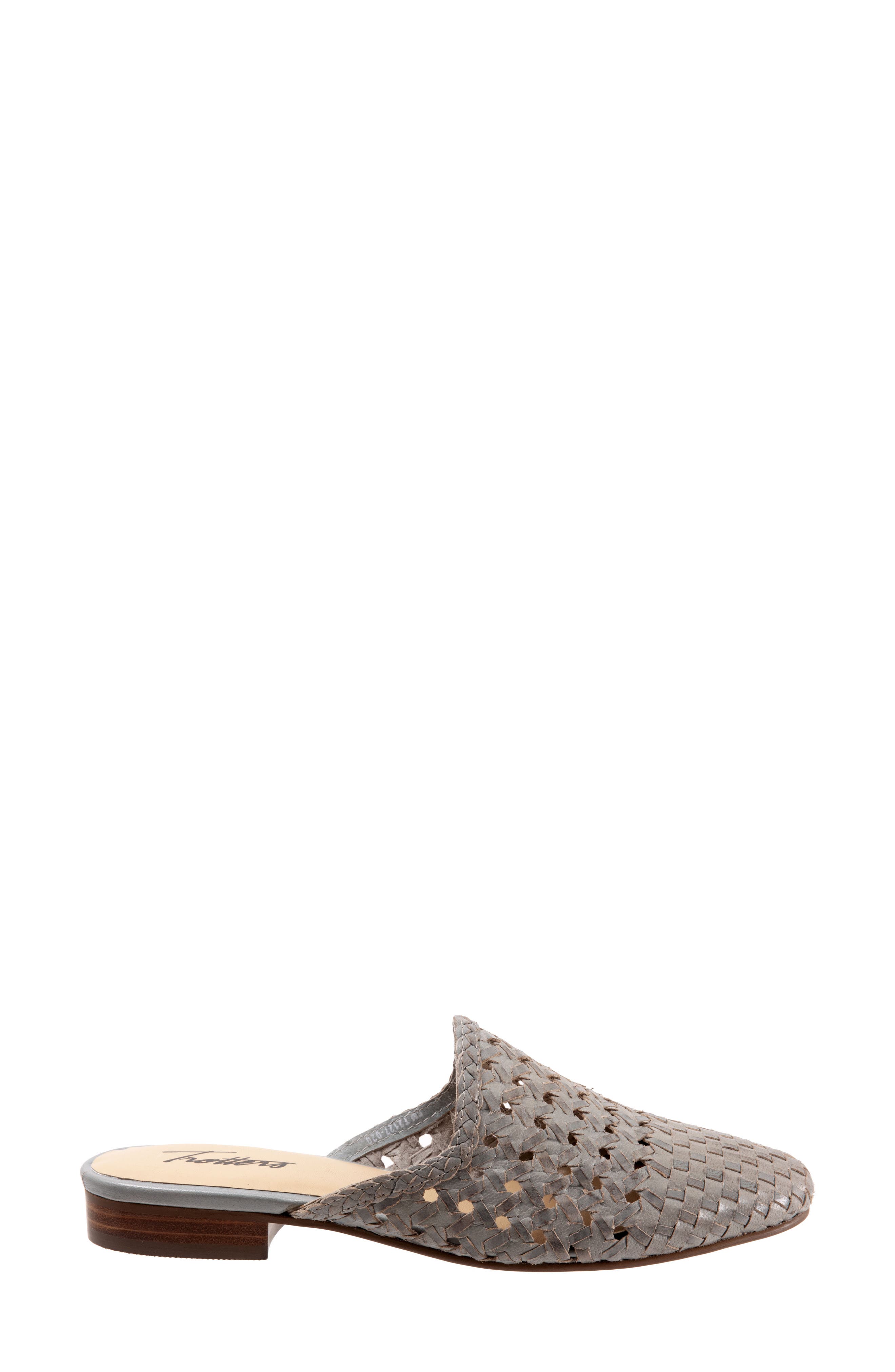 Leona Mule, Alternate, color, GREY LEATHER