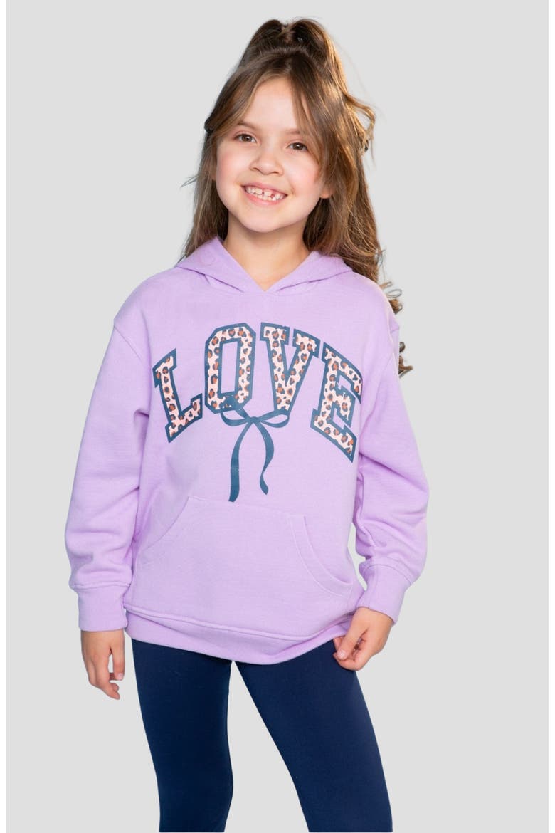 Kids' Oversize Zip-Up Hoodie, Alternate, color, LILAC LOVE