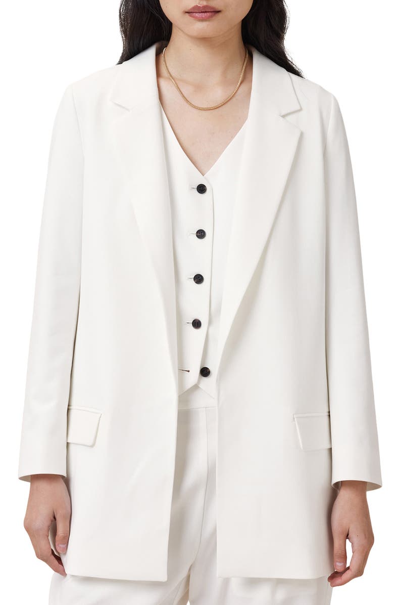 AllSaints Aleida Long Blazer, Main, color, White